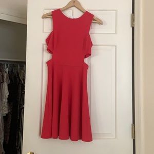 Wedding guest dress with cutouts